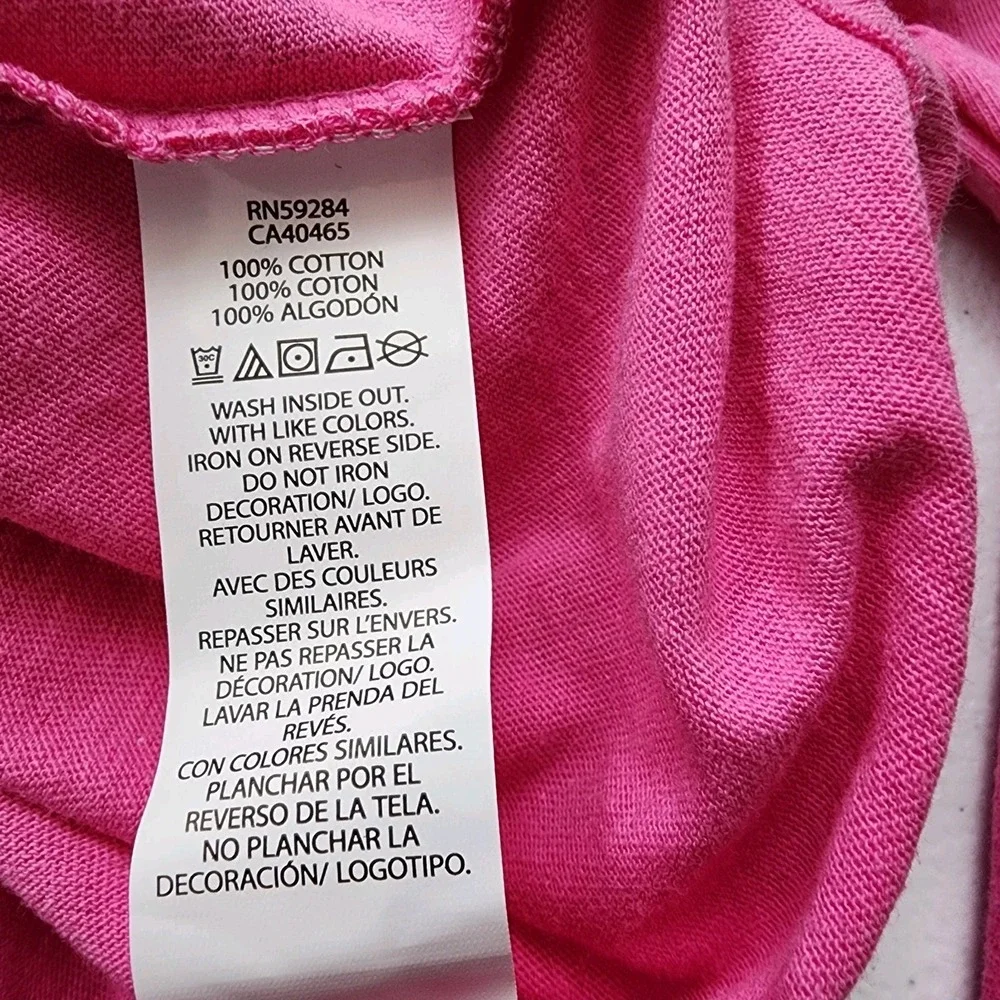 Girls The Childrens Place Graphic Size 7/8 Long Sleave Pink TEES LOT OF 2  NEW